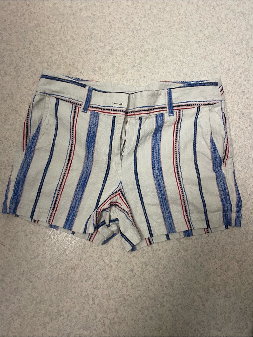 LOFT Blue, White and Red Striped Women’s Shorts